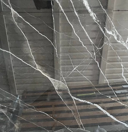 Wielkoformatowe Płytki - Spiek Kwarcowy - STATUARIO NERO LUCIDO I NATURALI 100X300